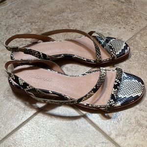 Madewell snake print sandals. Worn a few times!